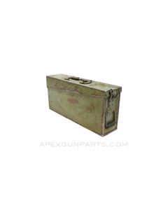 MG Ammo Can, Repainted, Bent / Missing Latch Handle, *Poor*