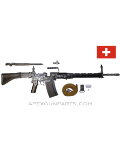 Stgw 57 Parts Kit, 24" Original Barrel w/ Bipod & 24rd Magazine, Matching, 7.5x55, Swiss, *Very Good* 