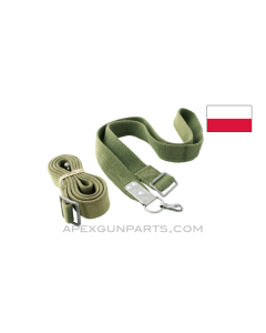 Polish AK-47 Canvas Sling, Light Green, *Good*