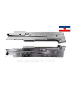 Yugoslavian M56 Submachine Gun Handguard Halves, Left & Right, Black Plastic, 7.62x25 *Good* 
