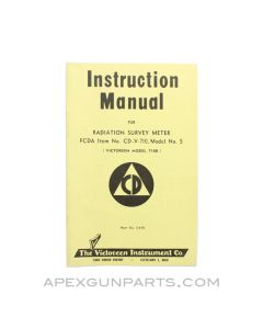 Victoreen Instrument Radiation Survey Meter Instruction Manual, Model CD-V-710B #5 *Good*
