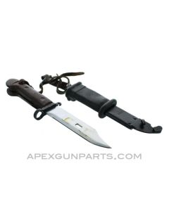 Polish Type 2 AKM / AK-47 Bayonet, Dark Red, Non-Matching, *Good* 