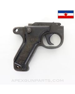 Yugoslavian MG-42 / M53 Grip Housing Assembly, w/ Chipped Black Plastic Grip Panels *Good*