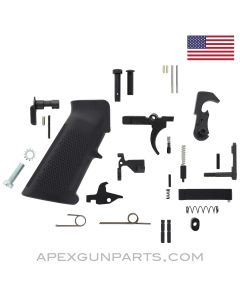 AR-15 Complete Lower Parts Kit (LPK) w/A2 Grip, Black *NEW*
