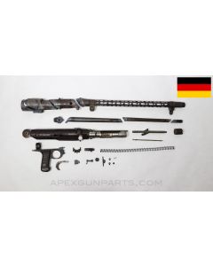 MG-15 Parts Kit, w/ Torch Cut Receiver and Barrel, Cracked Grip Panel, WW2 Luftwaffe Marked, 7.92x57 *Good* 