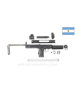 FMK-3 SMG Parts Kit, w/ Cut Receiver Stubs, Collapsible Wire Stock, Argentina, 9mm *Good*