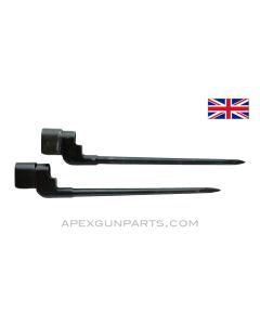 SPECIAL! Enfield #4 Spike Bayonet's, SET OF 2, Blued Steel *Very Good* 