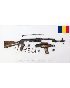 Romanian M63 AKM Parts Kit, w/ Demilled Barrel, Laminated Wood Stock & Forward Grip, Partially Matching 7.62X39 *Good*