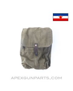 Yugoslavian AK-47 Four Magazine Divided Pouch w/Carry Strap, 30rd, *Fair* 