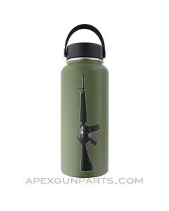 APEX AR / M16 Water Bottle, 32oz Stainless Steel, Double Wall Insulated, Mil-Slurp *NEW*