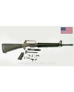 Colt 601 M16 Parts Set, 20" Government Profile Barrel, A2 Furniture, A1 Birdcage Flash Hider, Bolt & Carrier, 5.56 NATO *Good*
