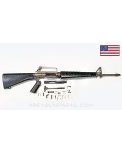 Colt 603 M16 Parts Set, 20" Barrel, Machined Forward Assists, Triangle Handguards, Grey Finish, 1/12, 5.56 NATO *Good*