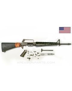 Colt 601 M16 Parts Set, 20" Pencil Barrel, Colt Canadian Short "CS" Buttstock, Chrome Slickside Carrier Assembly, Duckbill Flash Hider, 5.56 NATO *Good*
