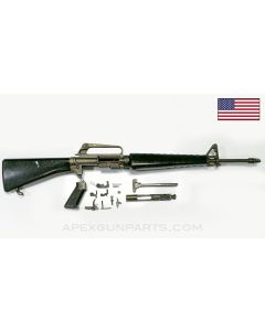 Colt 604 M16 Parts Set, 20" Barrel, 3-Prong Flash Hider, A1 Buttstock & Pistol Grip, Slickside Carrier, Grey Finish, 1/12 Twist, 5.56 NATO *Very Good*