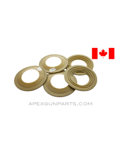Canadian C3 / M69 Gas Mask Gaskets, Set of 5, *Good*