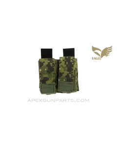 Eagle Industries Made Double Magazine Pouch, M9 / Glock / SIG Double Stack, AOR2 Camo *Good*