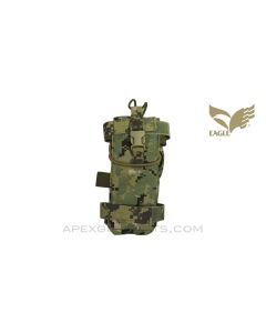 Eagle Industries Radio Pouch, Bungee / Clip Retentions, Molle Backing, AOR2 Canvas *Good*