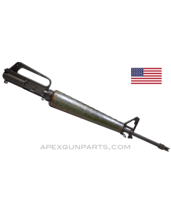Colt 601 M16 Upper Assembly, 20" Barrel, w/Pistol Grip, Green Paint over Brown, Duckbill Flash Hider, *Very Good* 