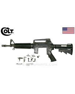 Colt M16A2 Commando (Marked) Parts Kit, Flat Top Upper w/ Carry Handle, 11.5&quot; Barrel, 3-Round Burst, Colt N1 4-Position Carbine Buttstock, .223/5.56 *Very Good* 