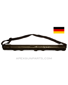 German WWII MG-34 Barrel Carrier (Laufschutzer), Steel w/Strap, Green Painted, *Good*