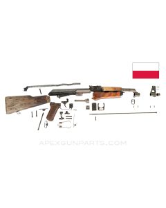 Polish KbK Milled AK-47 Parts Kit, Wood Stock Set, 7.62x39 *Good* ONE-OFF