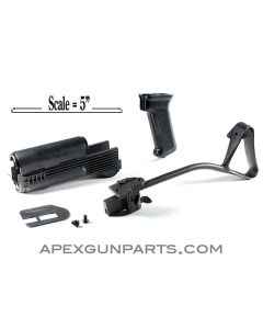 AK Sidefolding Stock Set W/Handguards & Grip, NEW, Polish