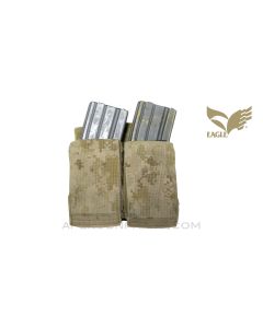 Eagle Industries A0R1 Double M4 Magazine Pouch, MOLLE Attachments, Plastic Retention Inserts, *Good*