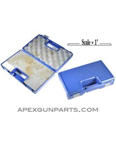 S&W Pistol Case, Blue Plastic, Foam Lined, Used