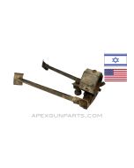 Browning 1919A4 Bipod Assembly, Steel, Israeli, Tan Paint, *Good* 