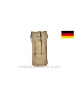 MP5 / MP2 UZI Magazine Pouch, 9mm, Green Canvas, West German, *Good*