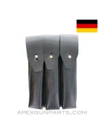 MP5 / MP2 UZI Magazine Pouch, 9mm, Black Leather, West German *Very Good* 