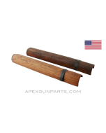 M1 Garand Rear Handguard with Clip, Wood, Cracked, *As Is* 