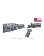 PAP M70 Rifle Stock Set, Skull Pattern, U.S. Made, Nylon, *Excellent*