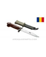 Romanian AK-47 Bayonet and Scabbard, Type 2 *Good* 