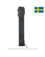 Swedish K / Carl Gustav Magazine, 36rd, Blued Steel, w/ Pull Loop, 9x19 *Excellent* 
