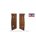 Yugoslavian M1924 Mauser Bayonet Grip Halves, Left & Right, Wood *NOS*