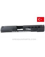 Canik TP9 SFL Long Slide for PARTS only! Includes Extractor & End Cap, 9X19 *Cracked Rail-As Is* 