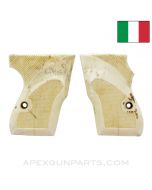 Galesi 9 Pistol Grips, White, Plastic, No Screws, Cracked, 25ACP *Fair*