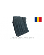 AK-47 Magazine, 10rd Steel, 7.62x39, Romanian, Blued, *Good* 