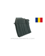 WASR-10 AK Magazine, 5rd Single Stack, Blued Steel, Romanian, 7.62x39, *Good* 