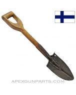 Finnish Pre-WWII Infantry Shovel,  All Wood Handle *Good*