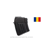 AK-47 Magazine, 5rd Steel Double Stack, Romanian, Blued, 7.62X39, *Very Good*