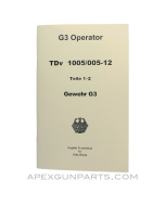 G3 Operator's Manual, Parts 1 & 2, Translated From Original 1971 Issue, Paperback, *NEW*