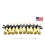 .50cal BMG Dummy Belt, 10rd, Brass Case, Steel Link, INERT *Good* 