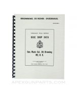 .50 Cal Browning Machine Gun / M2 H.B. Base Shop Data, Reprint of the Original 1943, Plastic Comb Spin Paperback, *NEW*