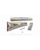 AR-15 / M16 Wood Furniture Set, Rifle Length, Missing Left Side Handguard, *NEW / As-Is*