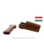 Hungarian AK-63D / AKM Wood Handguard Set w/Pistol Grip, *Good* 