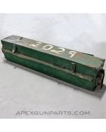 Vickers / Lewis MG Transit Chest, 50", With Side Bumpers, Painted, *Fair*, Sold *As Is*