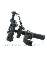 T&E Mechanism, Fits M3 Tripod & M2 .50 Browning, Early Pin, No Lock Lever, *Good* 