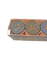 1914 Lewis Gun Pan / Drum Transit / Storage Wood Crate Filled w/50 Pan Drum Magazines, 47rd 303BR. *Good* 